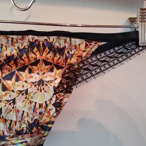 New Pleasure State Geometric Gold G-string L